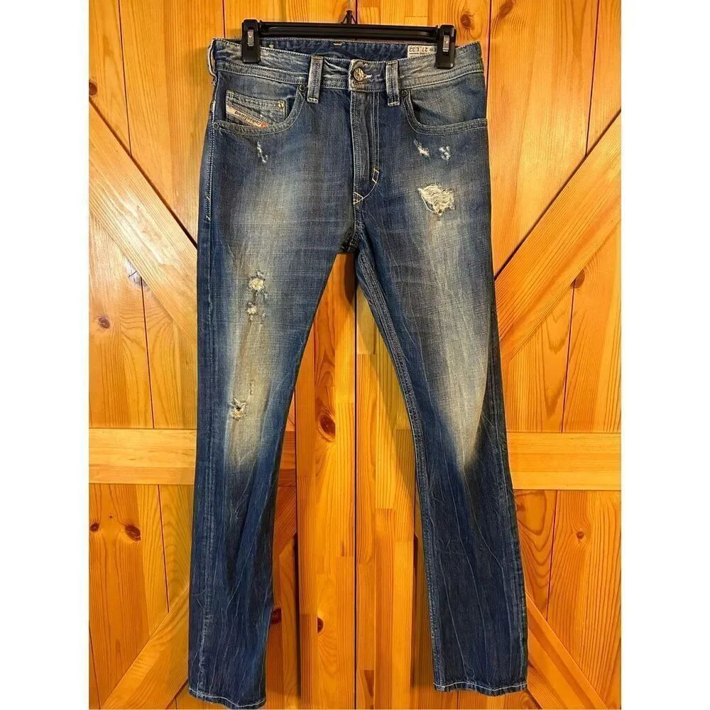 Diesel Thavar 27x32 008QL slim skinny Jean distressed medium wash (4860)